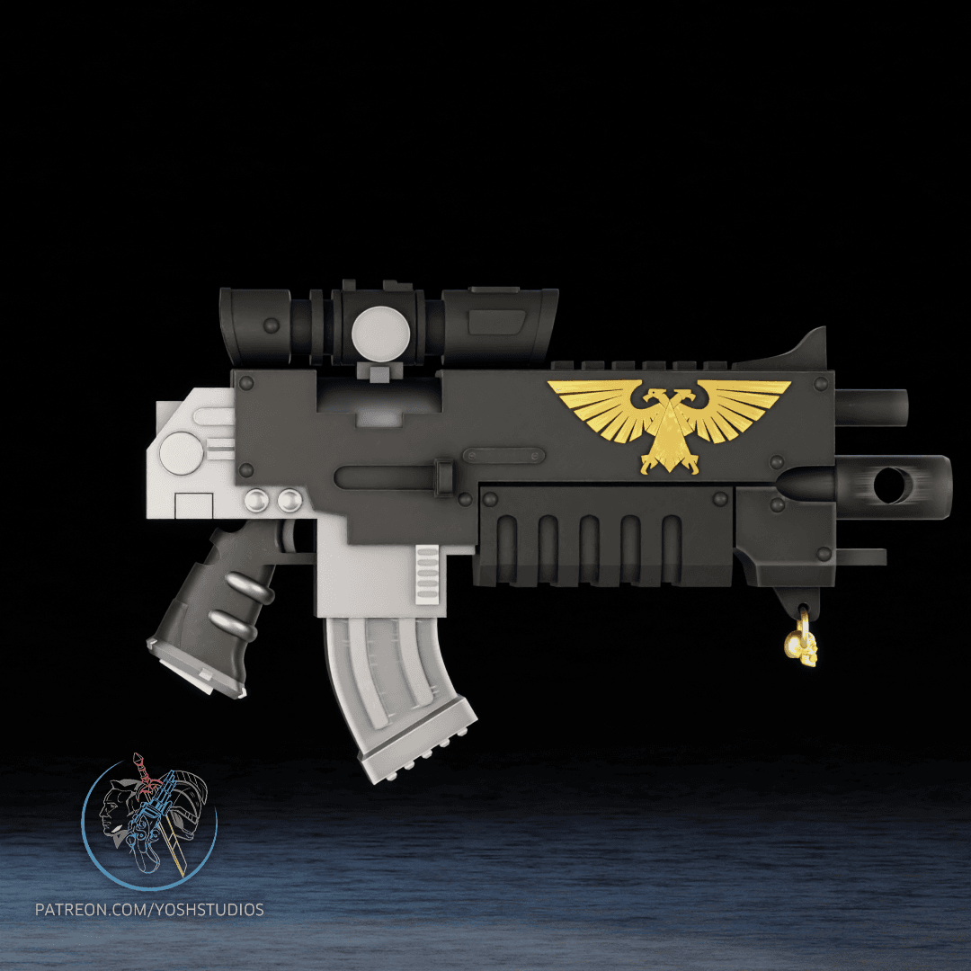 Space Marine Bolter Rifle 3D Printer File STL 3d model