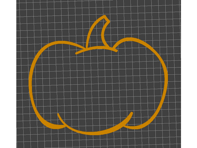 pumpkin outline 3d model