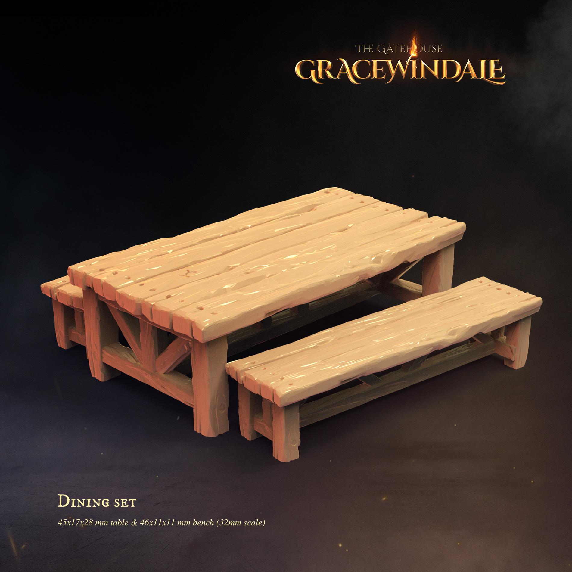 Gatehouse - Dining Set 3d model