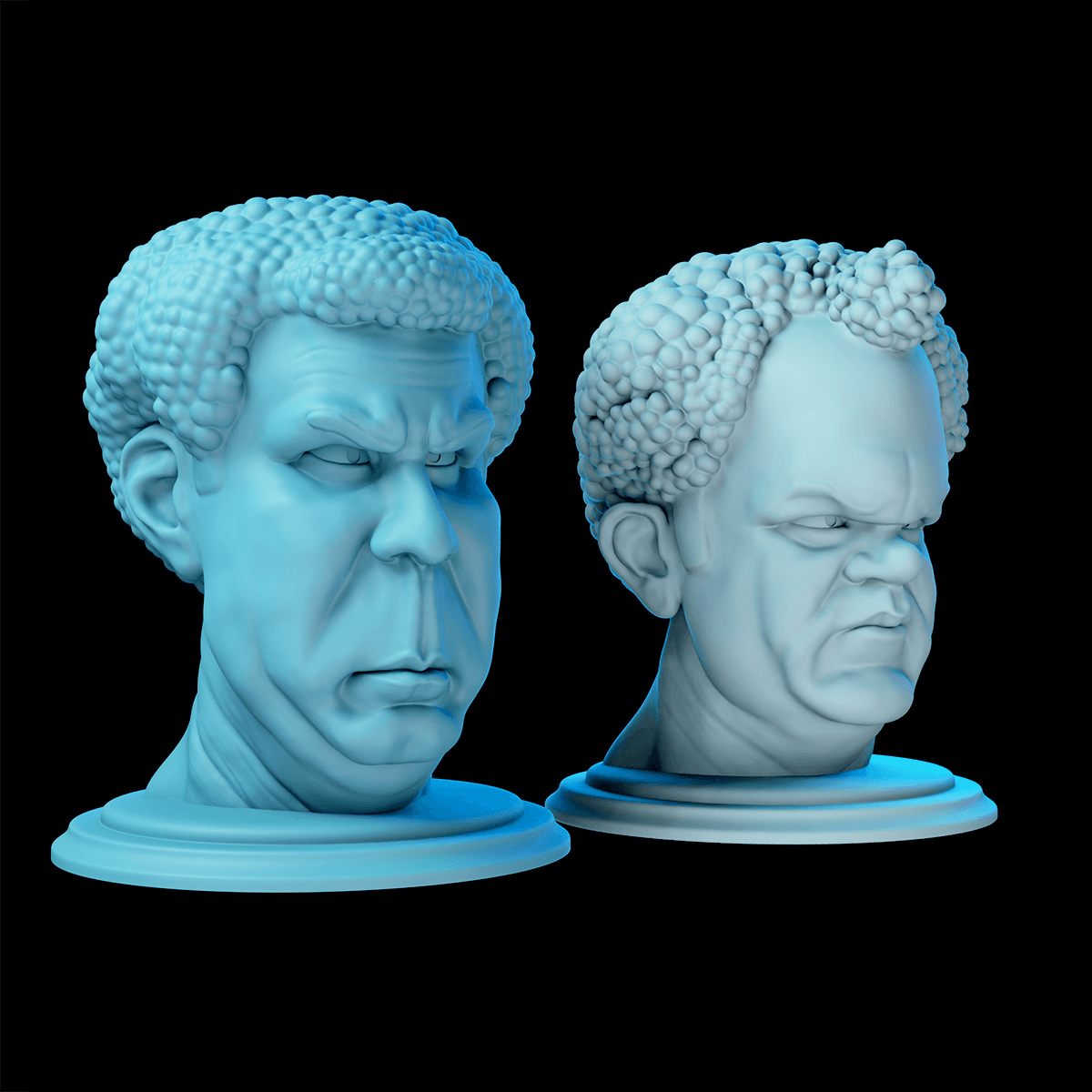 Step Brothers desktop heads 3d model