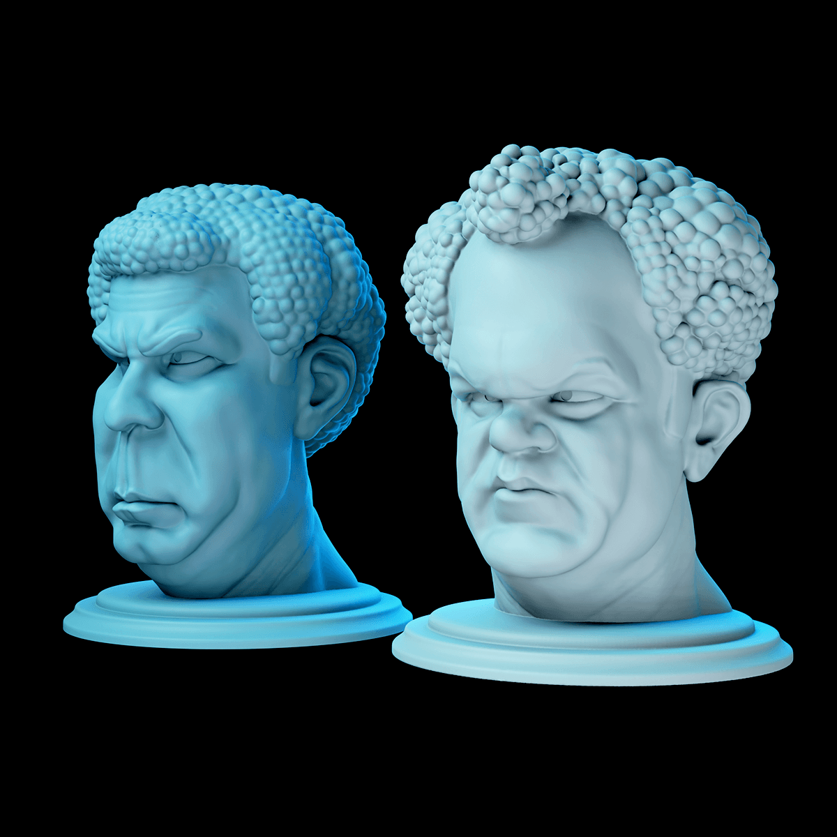 Step Brothers desktop heads 3d model