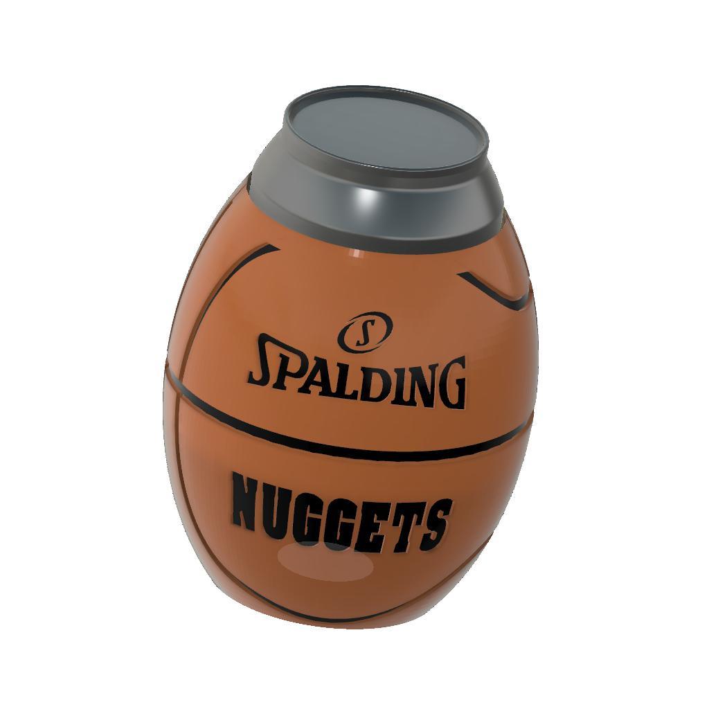 Basketball Koozie Nuggets.stl 3d model