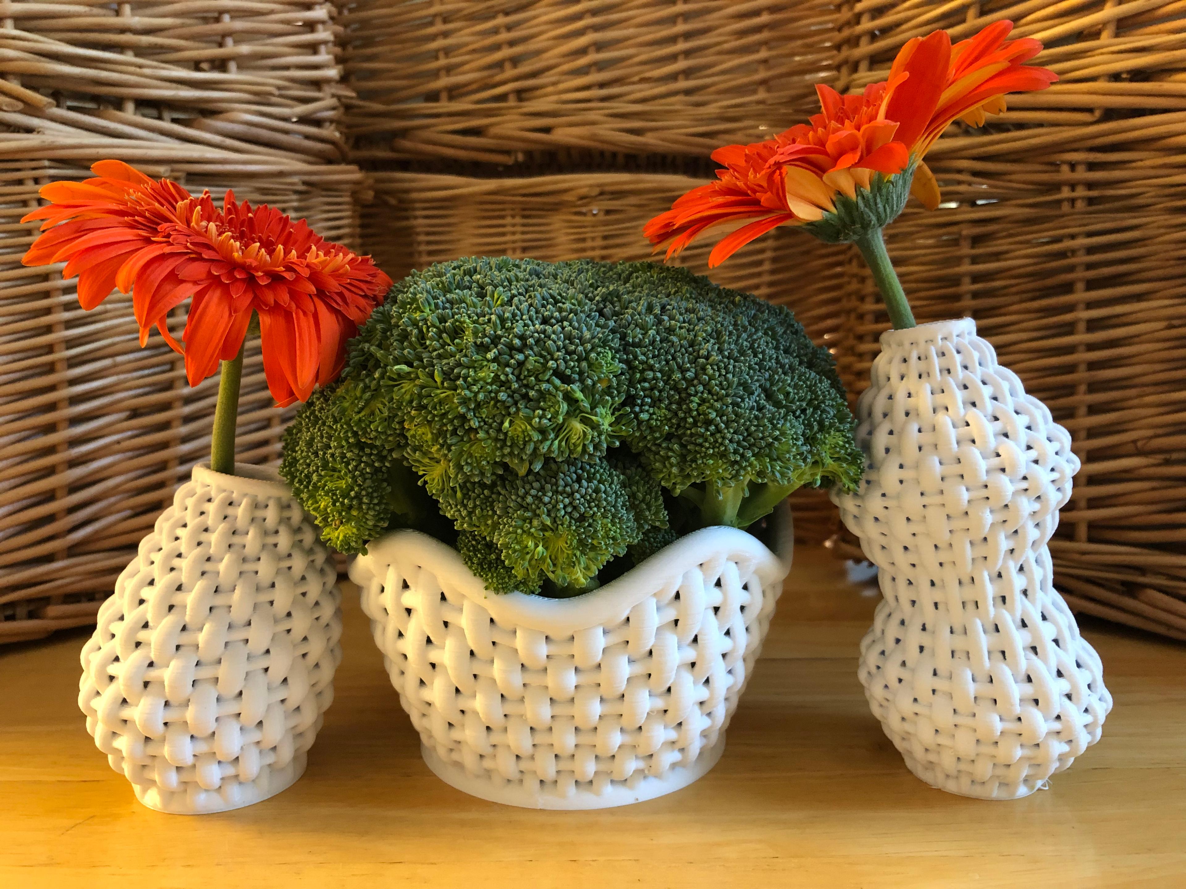 Wacky Wicker Broccoli Basket 3d model