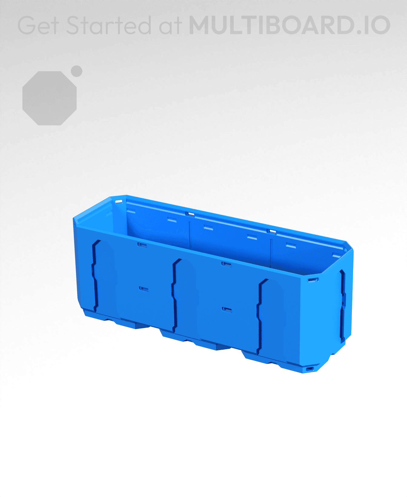 3x1x1 - Topped Multipoint Rail - Multibin Shell 3d model