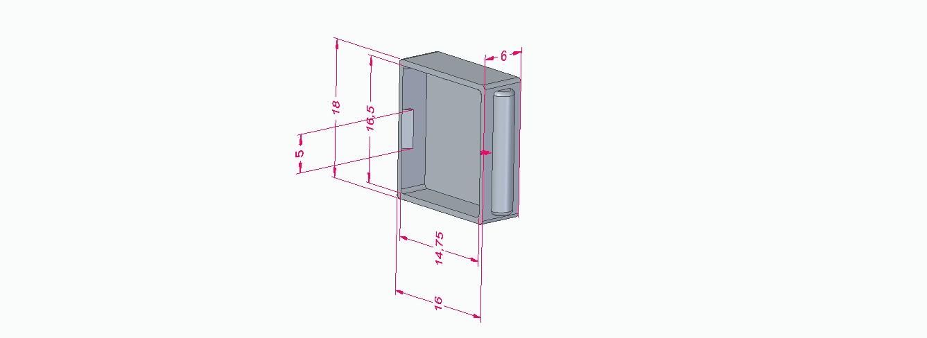 RasPi double USB SSD NAS connector cover 3d model