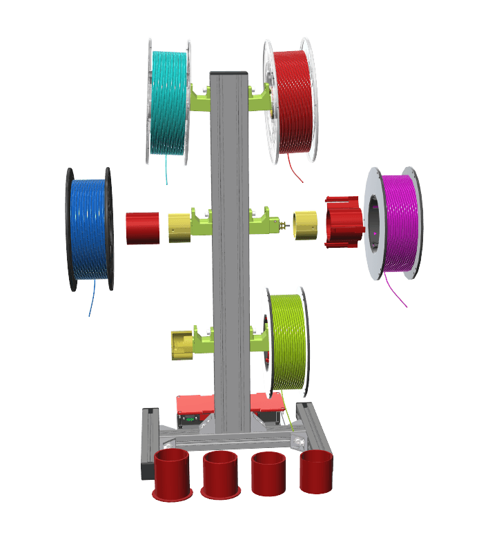 Motorized Spool Rewinder (SMuFF) 3d model