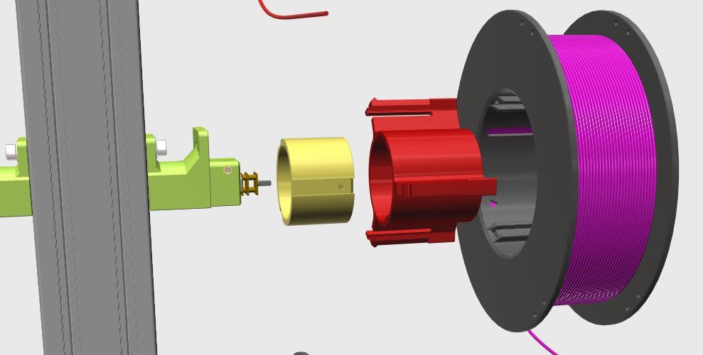 Motorized Spool Rewinder (SMuFF) 3d model