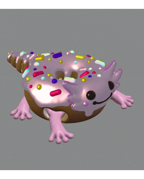 "Alotl-Donut" the Flexi Donut Axlotl 3d model