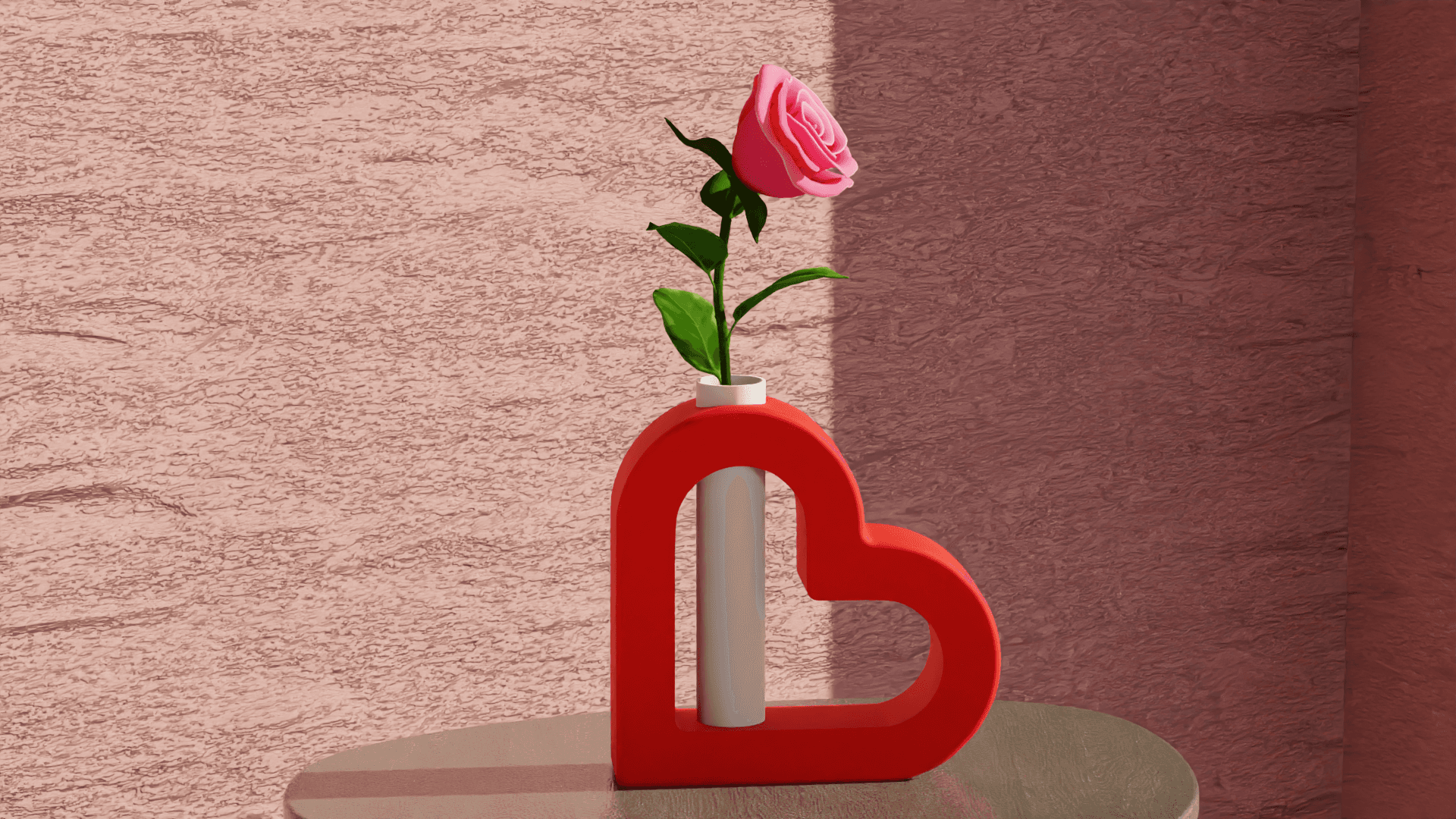 Heart Vase - Flower Vase (Decoration) 3d model