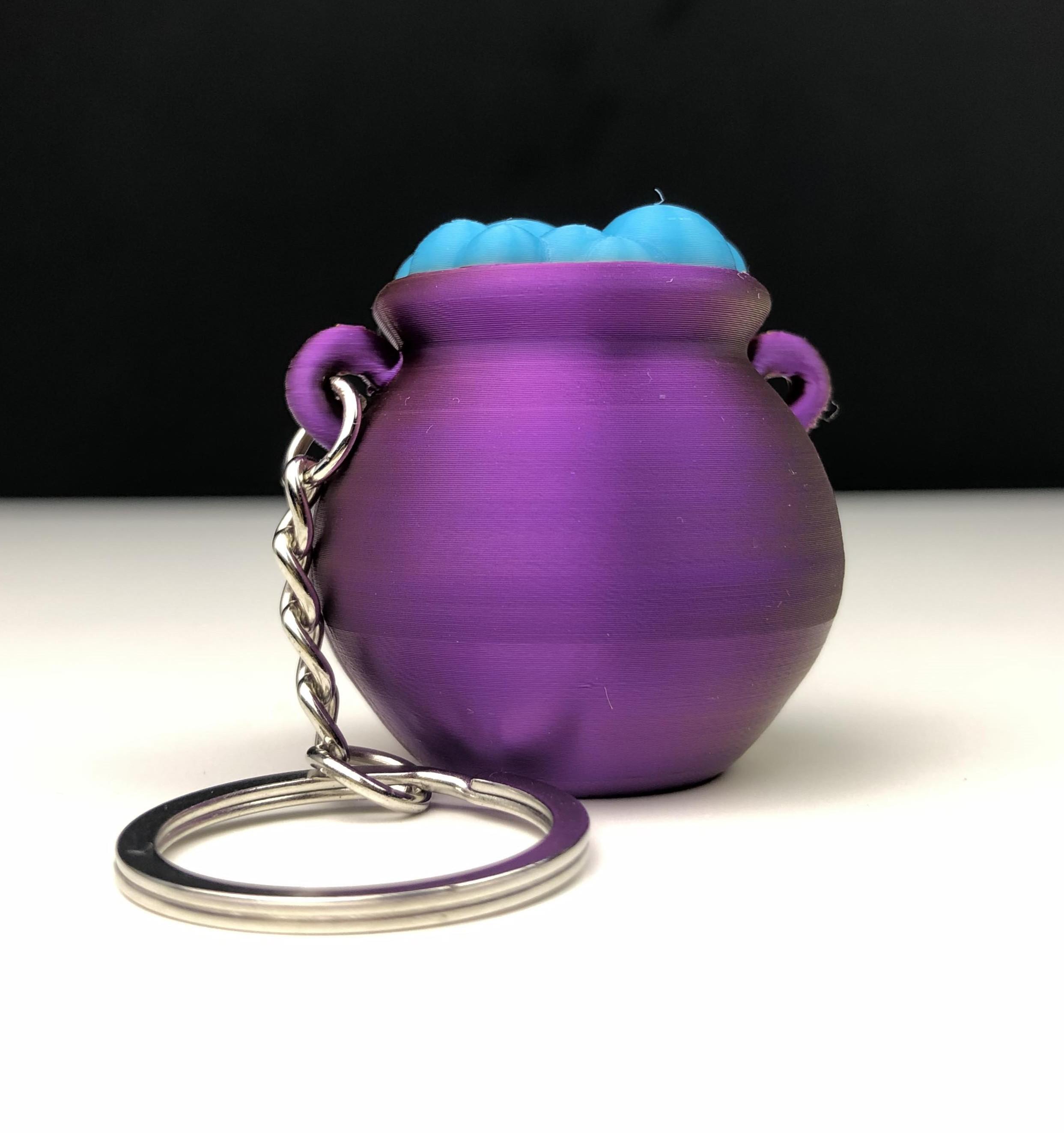 Halloween Cauldron Keyring 3d model