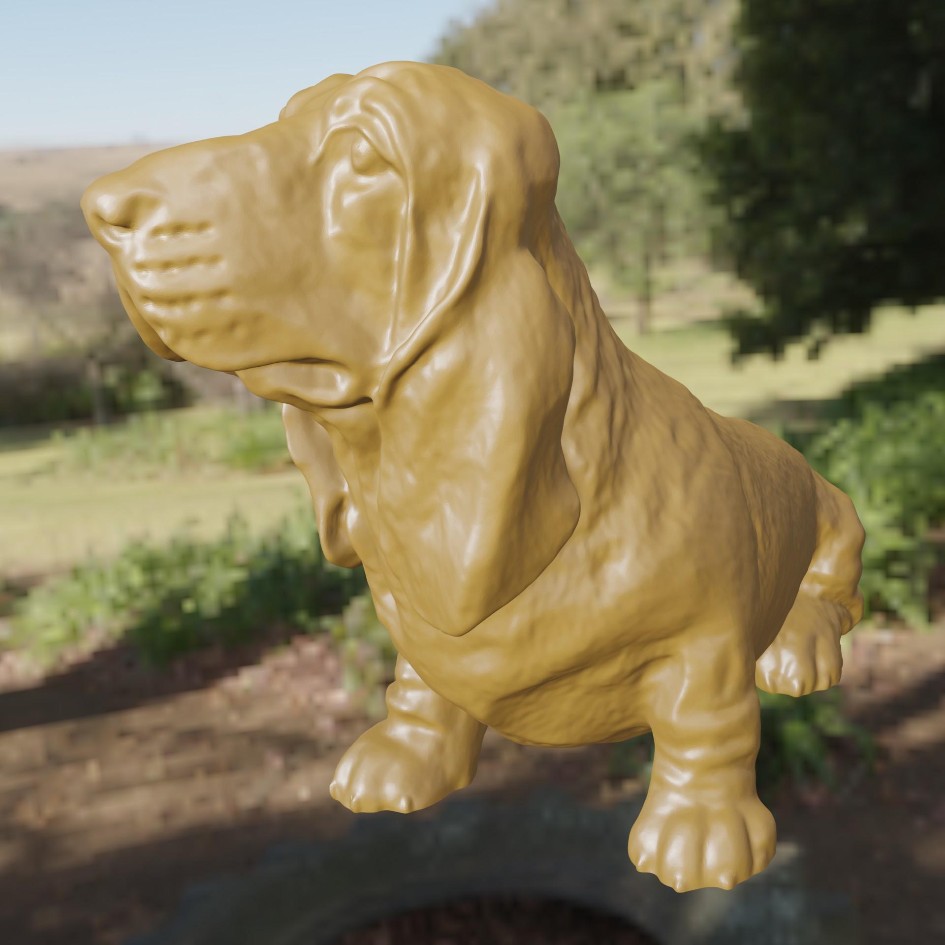 Basset hound 3d model