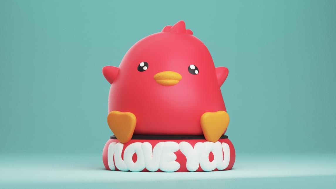 ♡♡♡ I LOVE YOU - Ducky cute TinyMakers3d 3d model