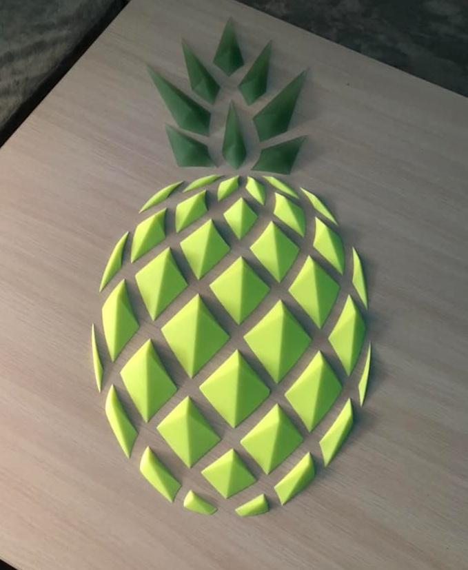 Geometric Pineapple wall art1 3d model