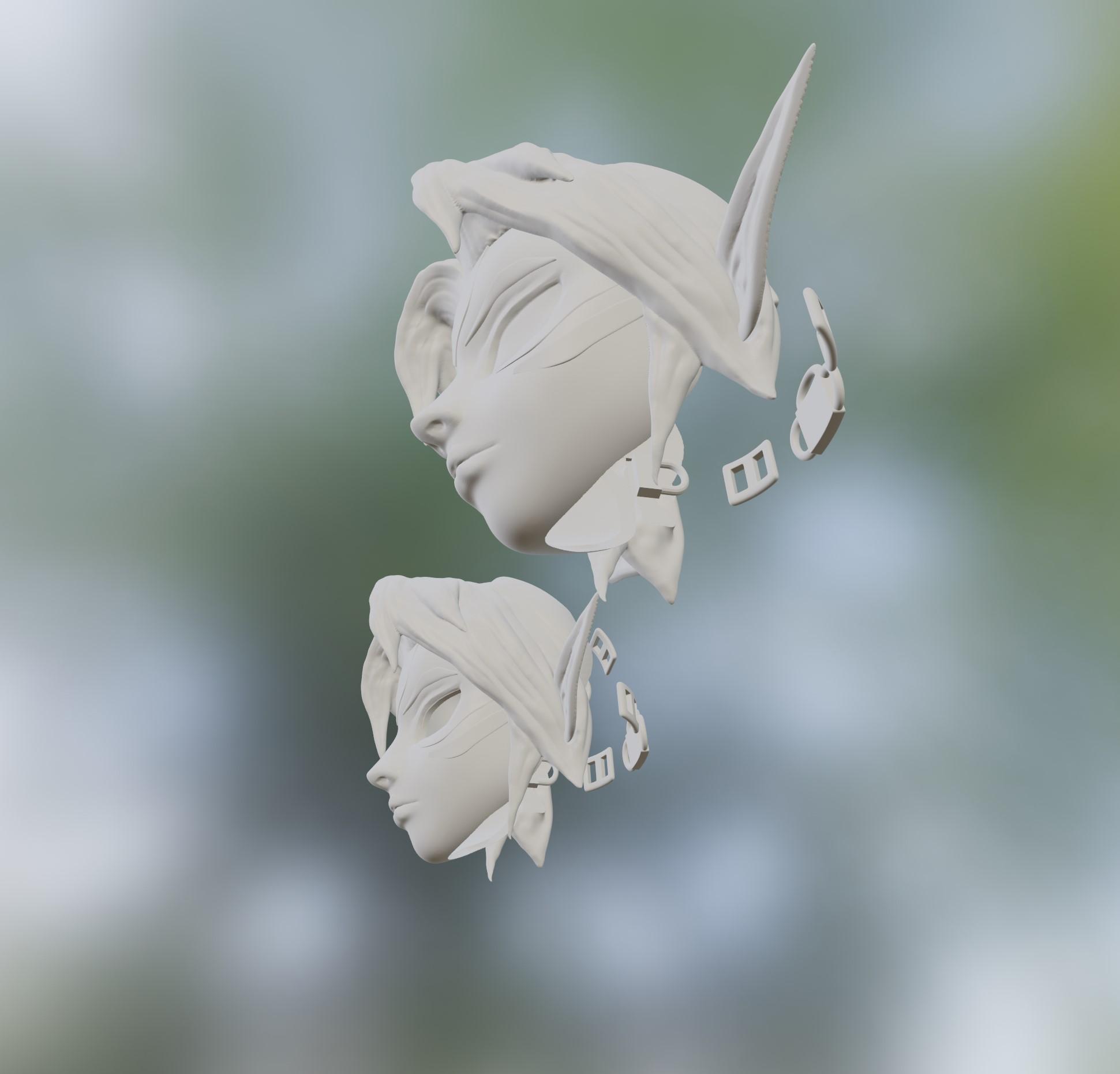 FIERCE DEITY MASK FROM ZELDA 3d model