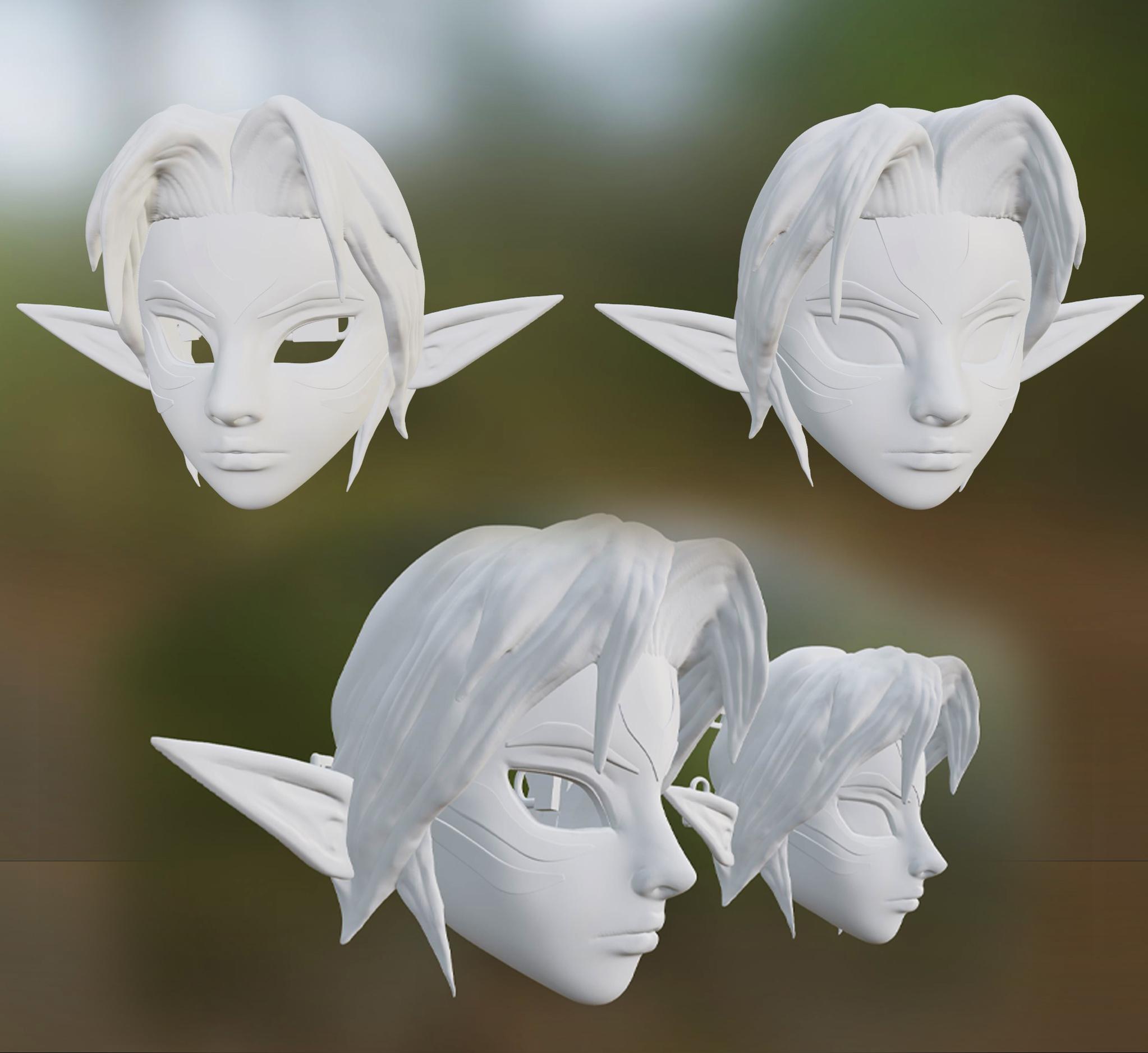 FIERCE DEITY MASK FROM ZELDA 3d model