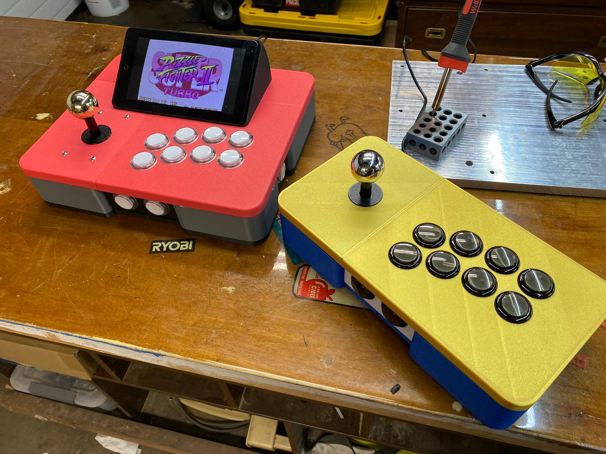 Goldenrod Arcade Stick / Fight Stick (8 button) 3d model