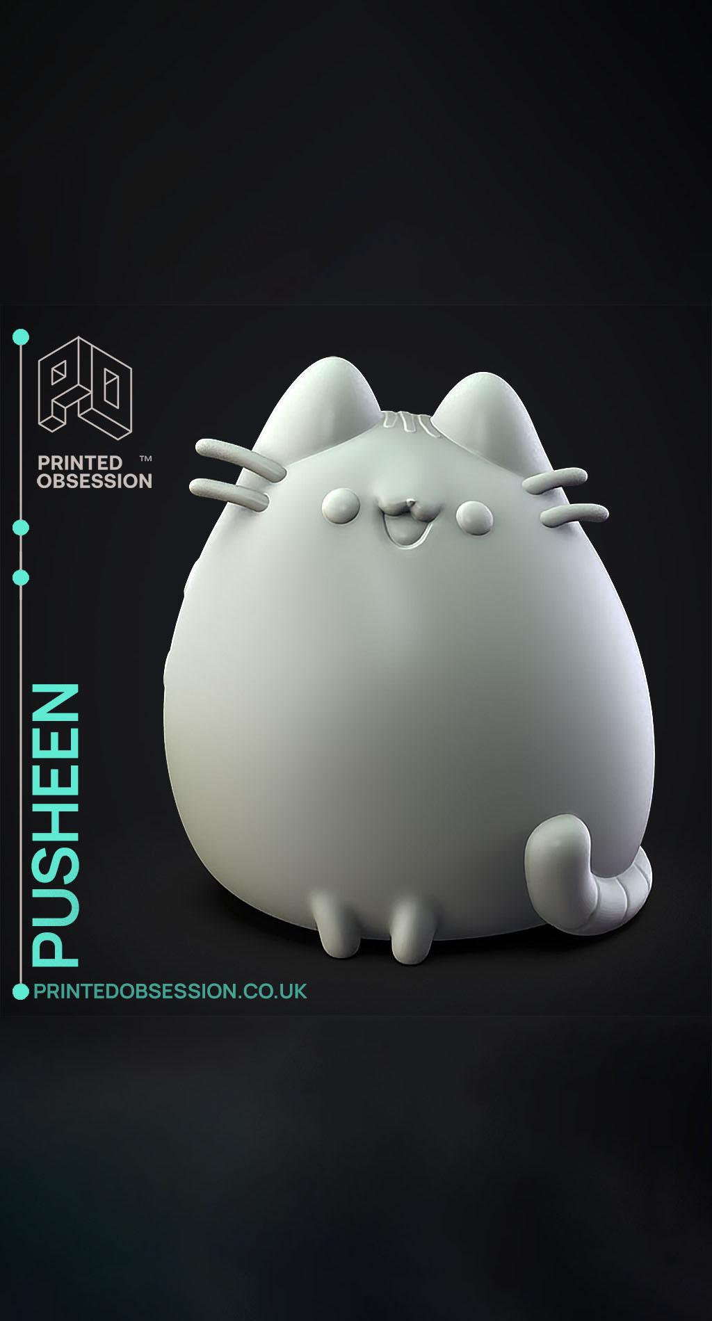 Pusheen - Sitting - Fan Art 3d model