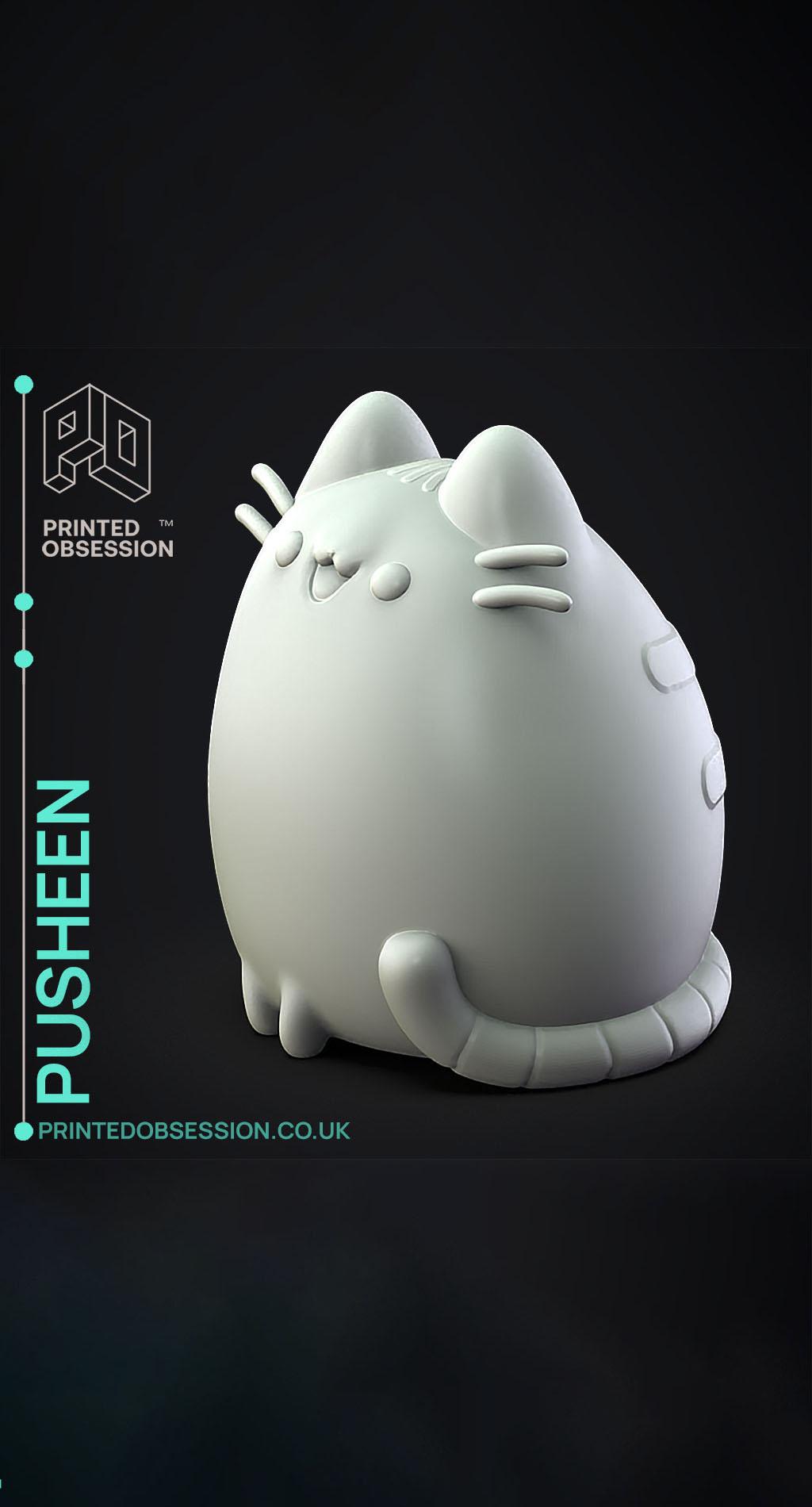 Pusheen - Sitting - Fan Art 3d model