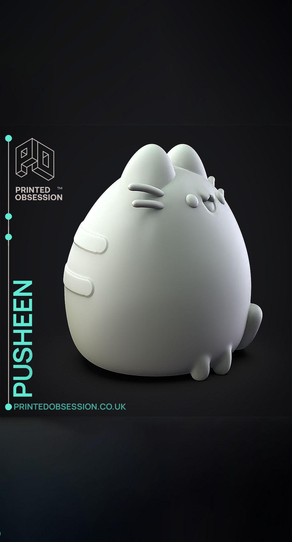 Pusheen - Sitting - Fan Art 3d model