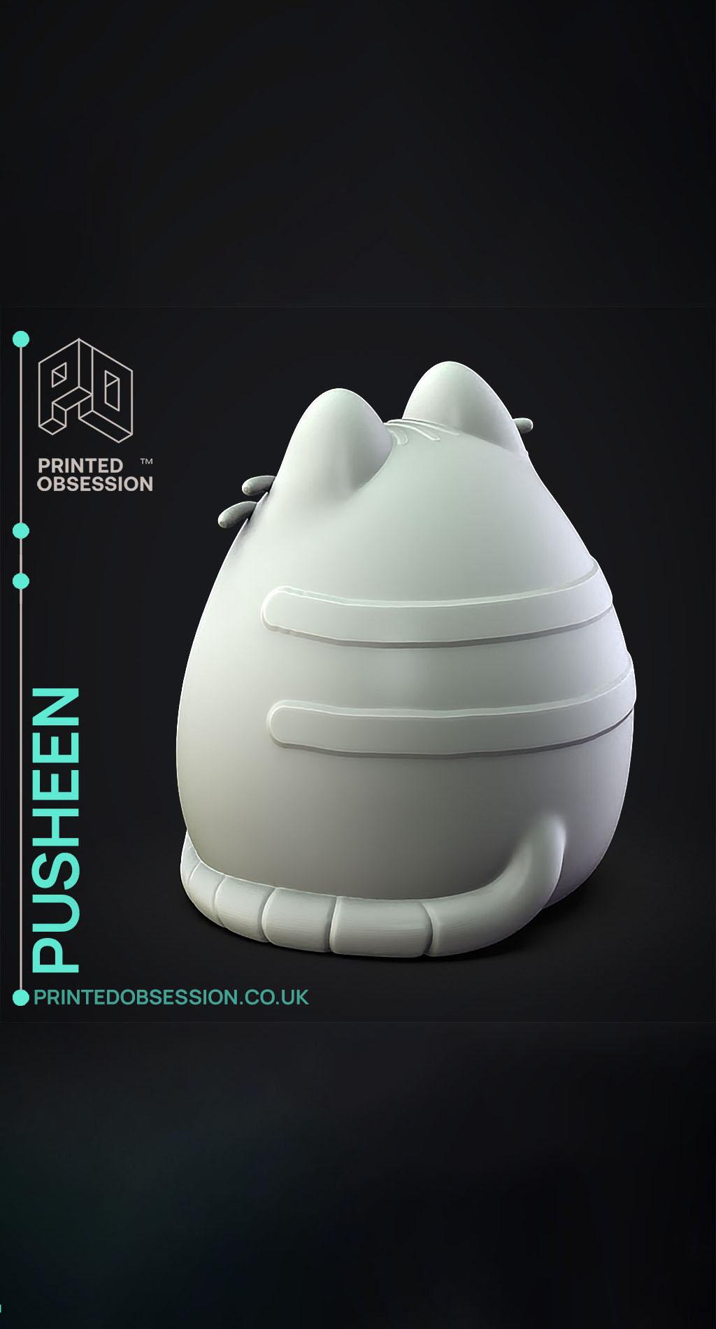 Pusheen - Sitting - Fan Art 3d model