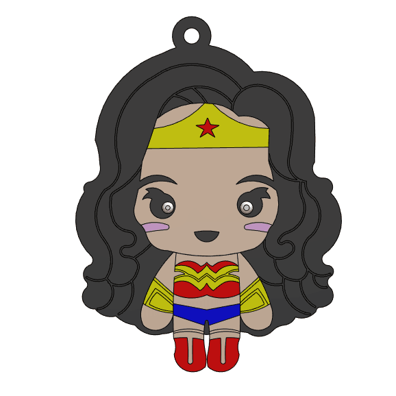 Wonder Woman Keychain 3d model