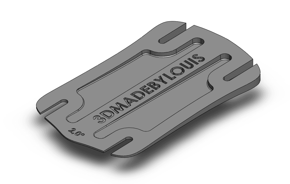 Foilboard rake shim  3d model