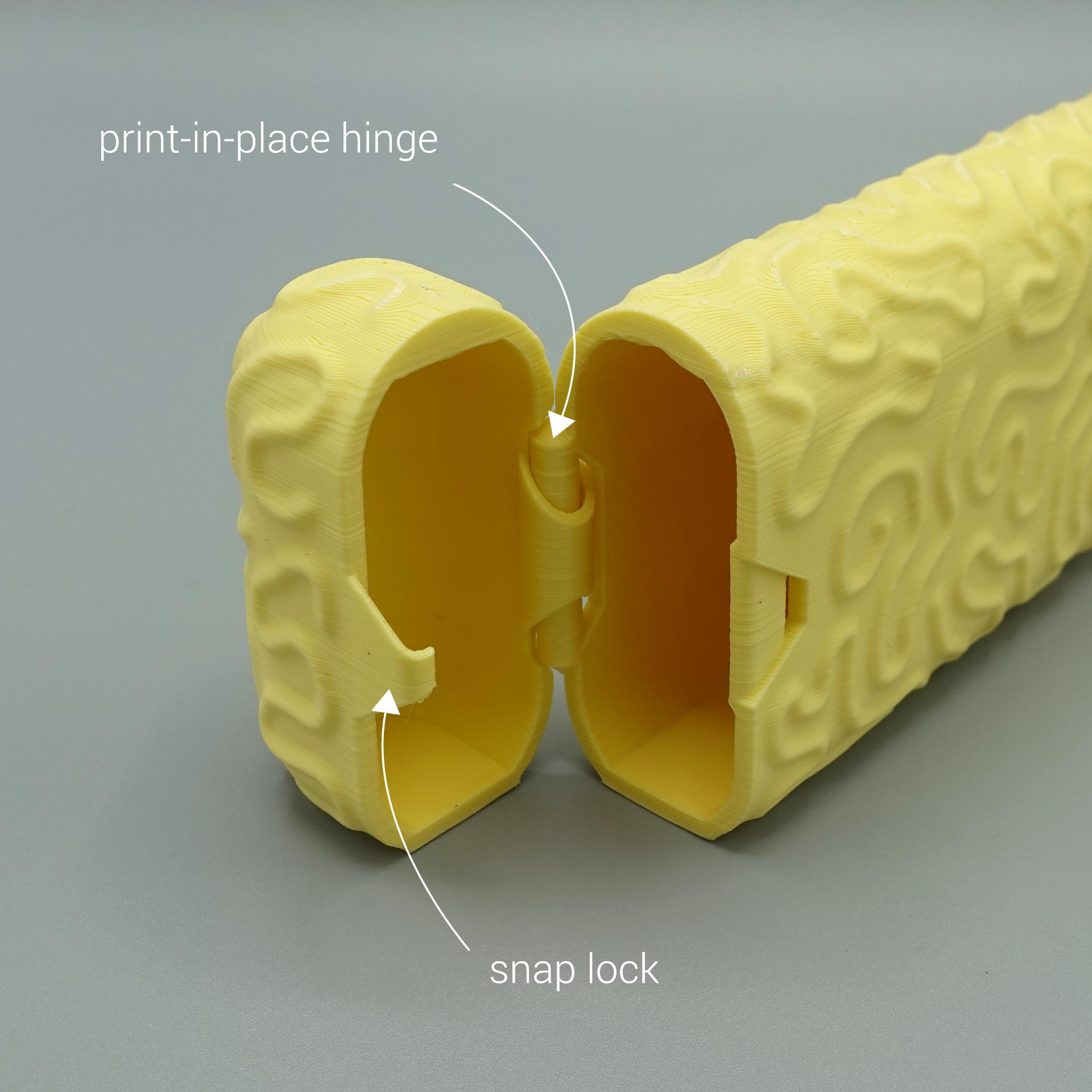 Print-in-place glasses case 3d model