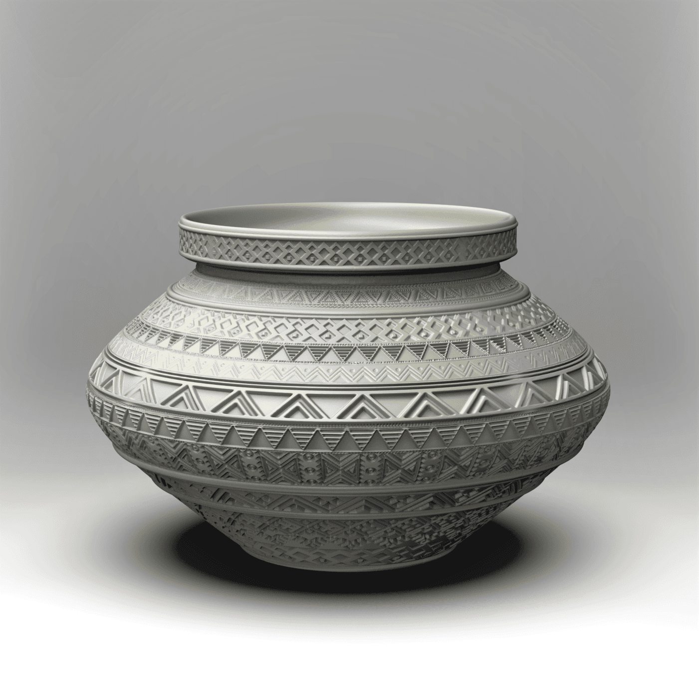 Aztec Print Pot/Bowl 3d model