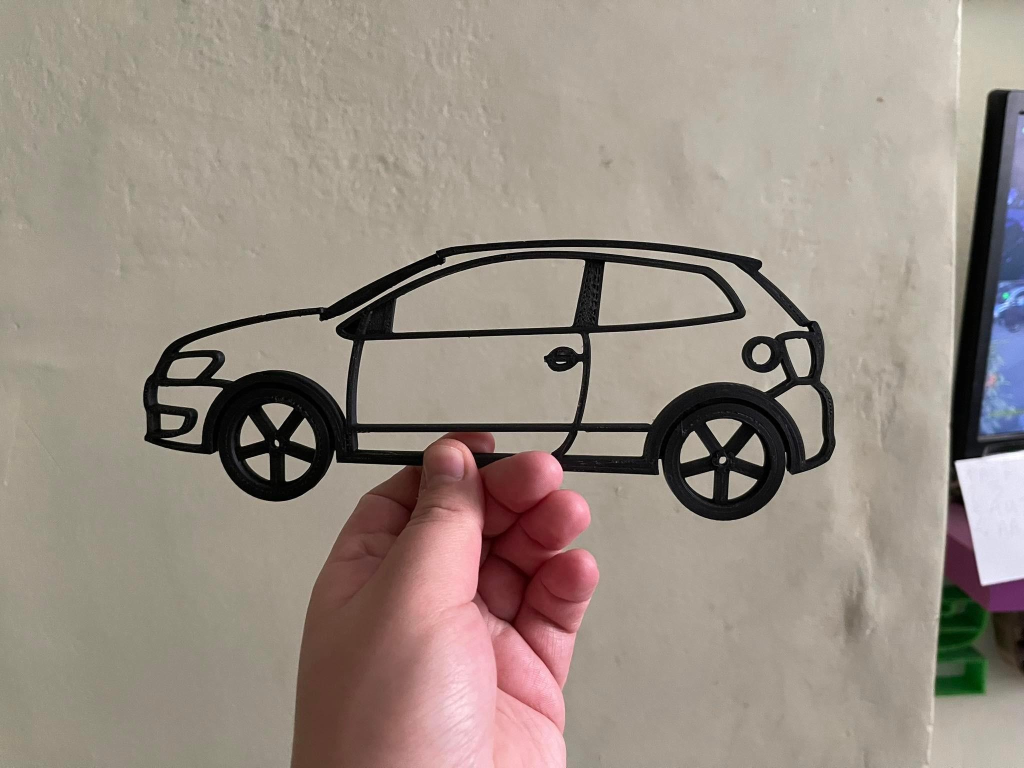 VW Polo Wall Art 3d model