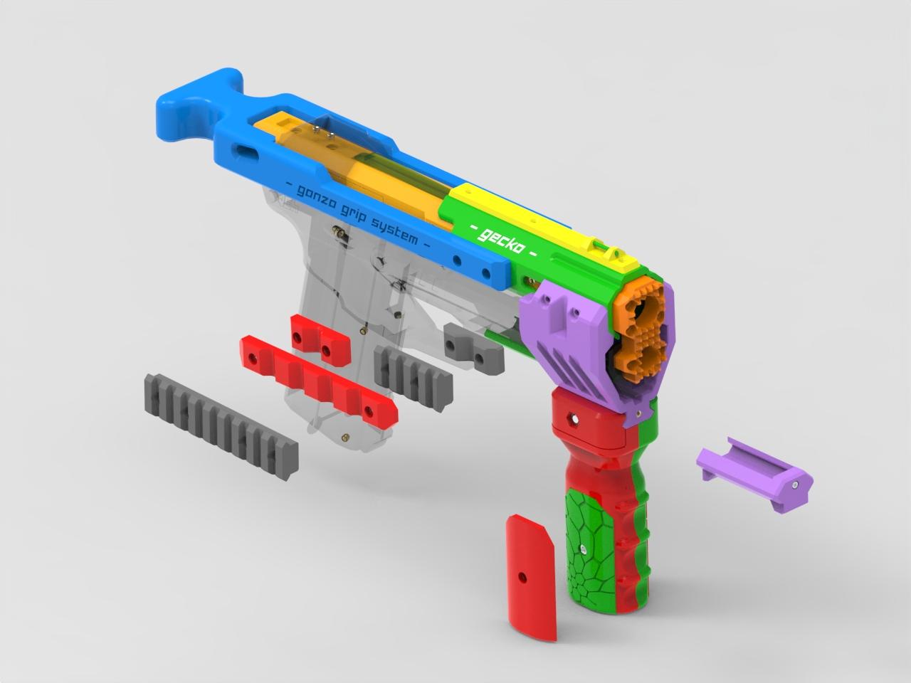 Nerf Gecko 2.0 VFG & AFG 3d model