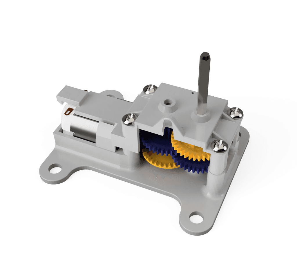 Tamiya and Velleman dual gearbox to single conversion plate 3d model