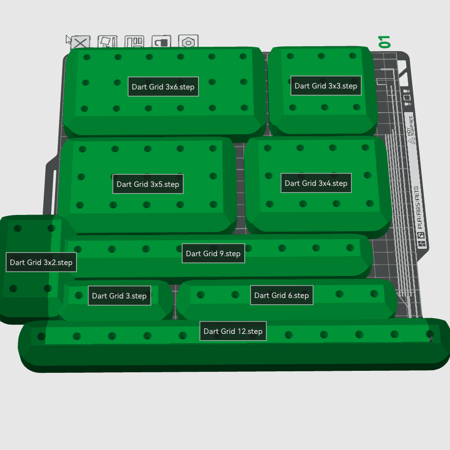 Dart Grids 3d model