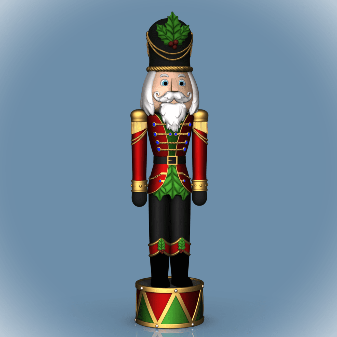 Holly Berry Nutcracker 3d model