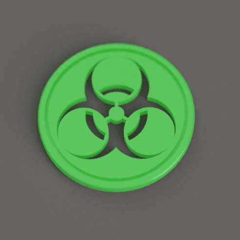 Biohazard Coin 3d model