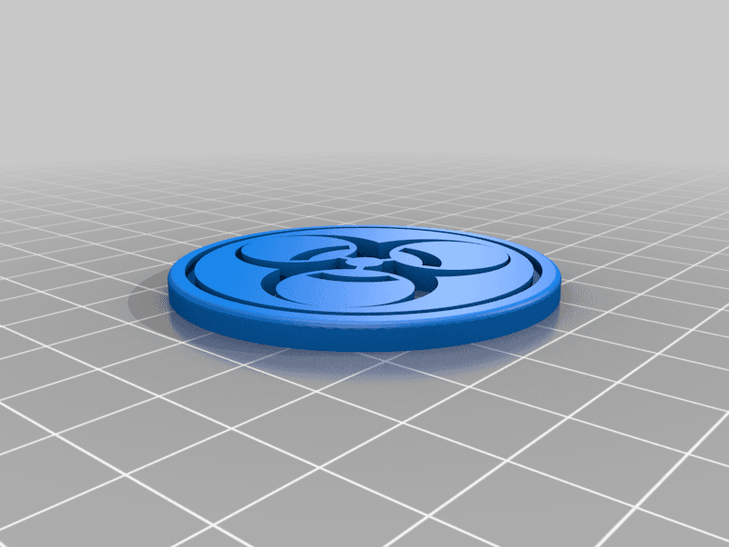 Biohazard Coin 3d model