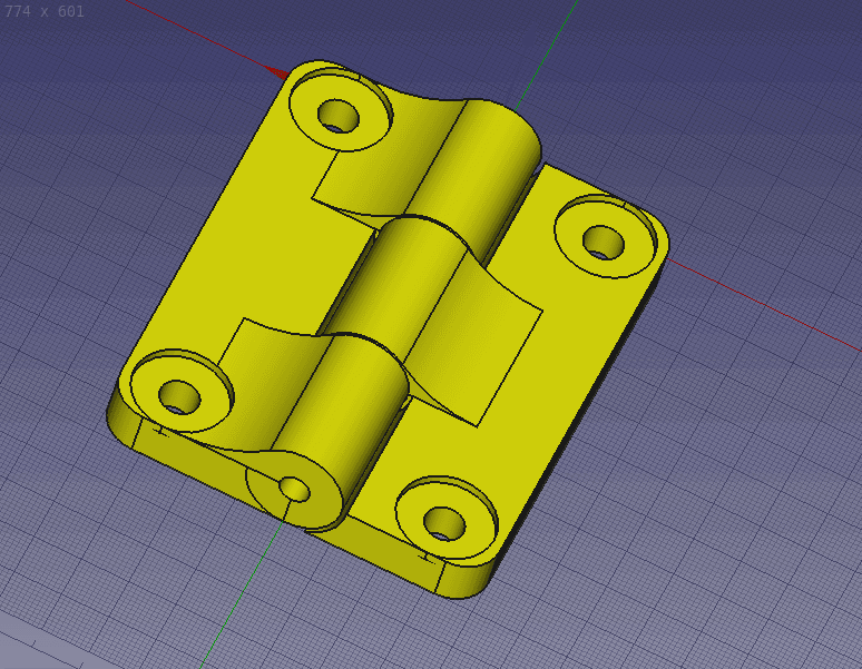 Heavy Duty Hinge 3d model