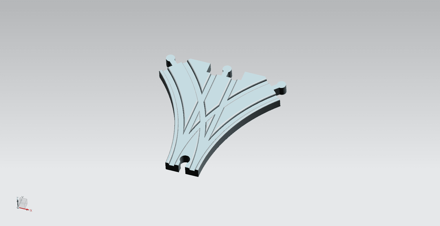 BRIO Style Train Track, Split, I 3d model