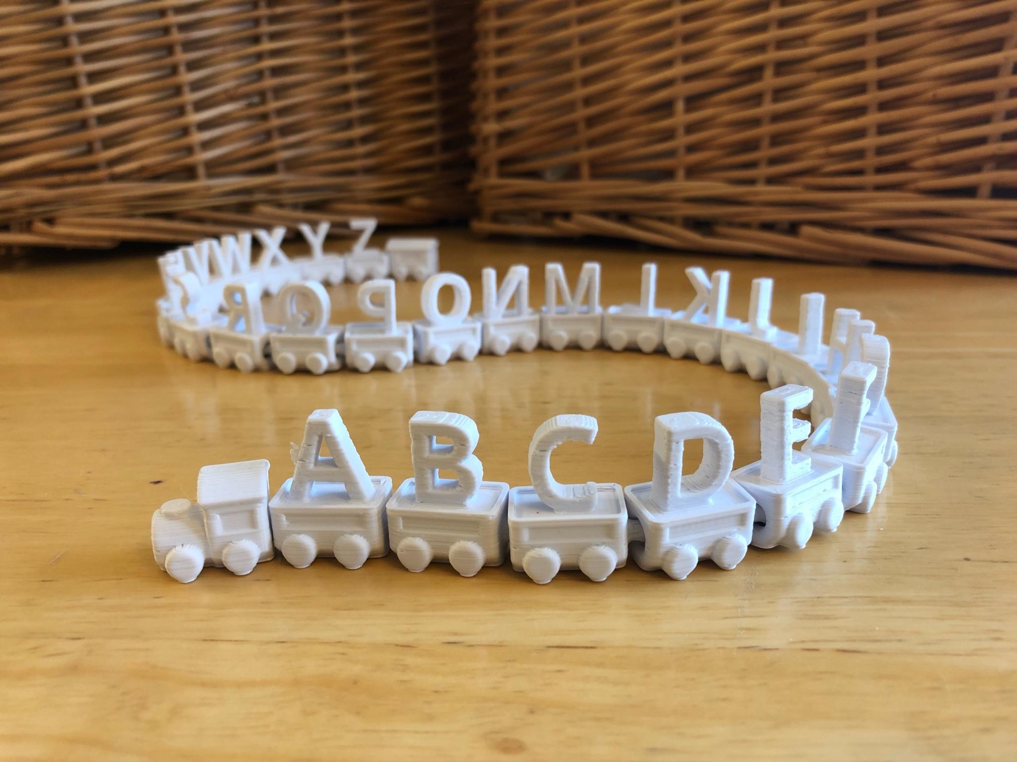 Customizable Alphabet Train - Customizable Alphabet Train - 3d model