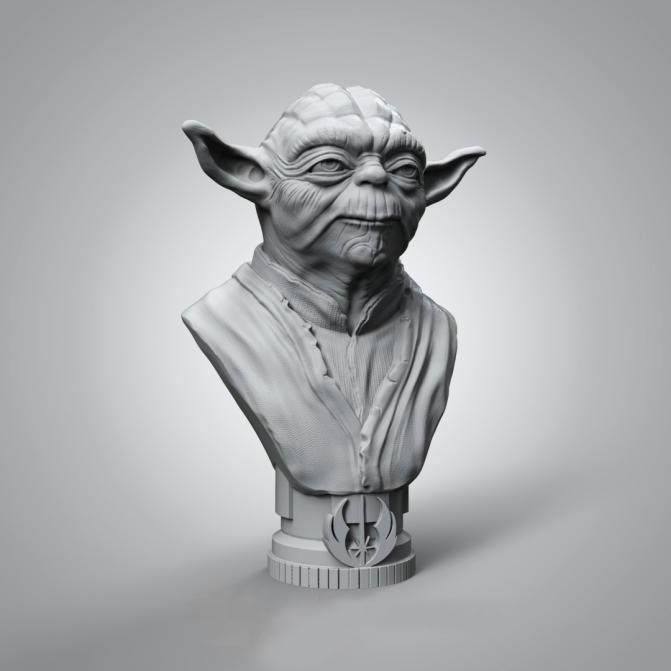 Yoda Bust (Pre-Supported) 3d model