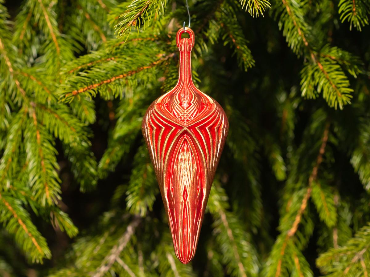 Grand Kaleidoscope Teardrop Ornament 3d model