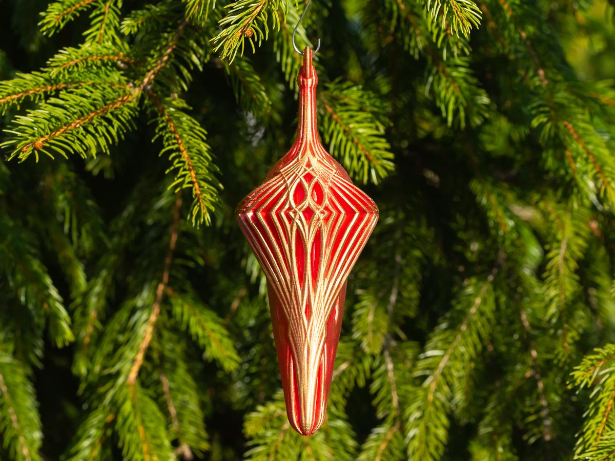 Grand Kaleidoscope Teardrop Ornament 3d model