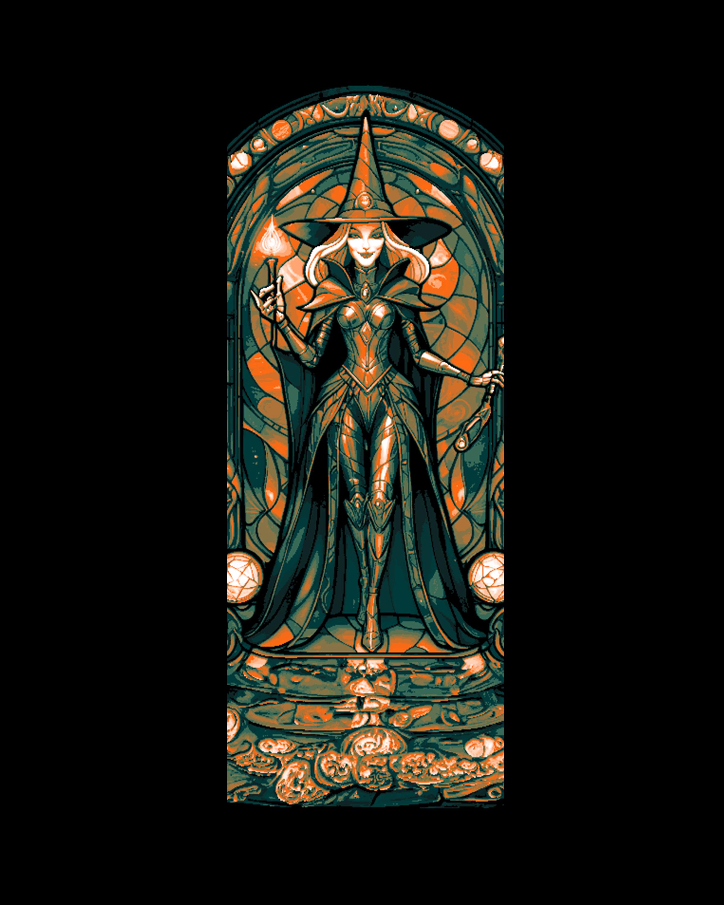 Happy Halloween - Classic Witch immortalized in a Stained glass window - Set of 3 bookmarks 3d model