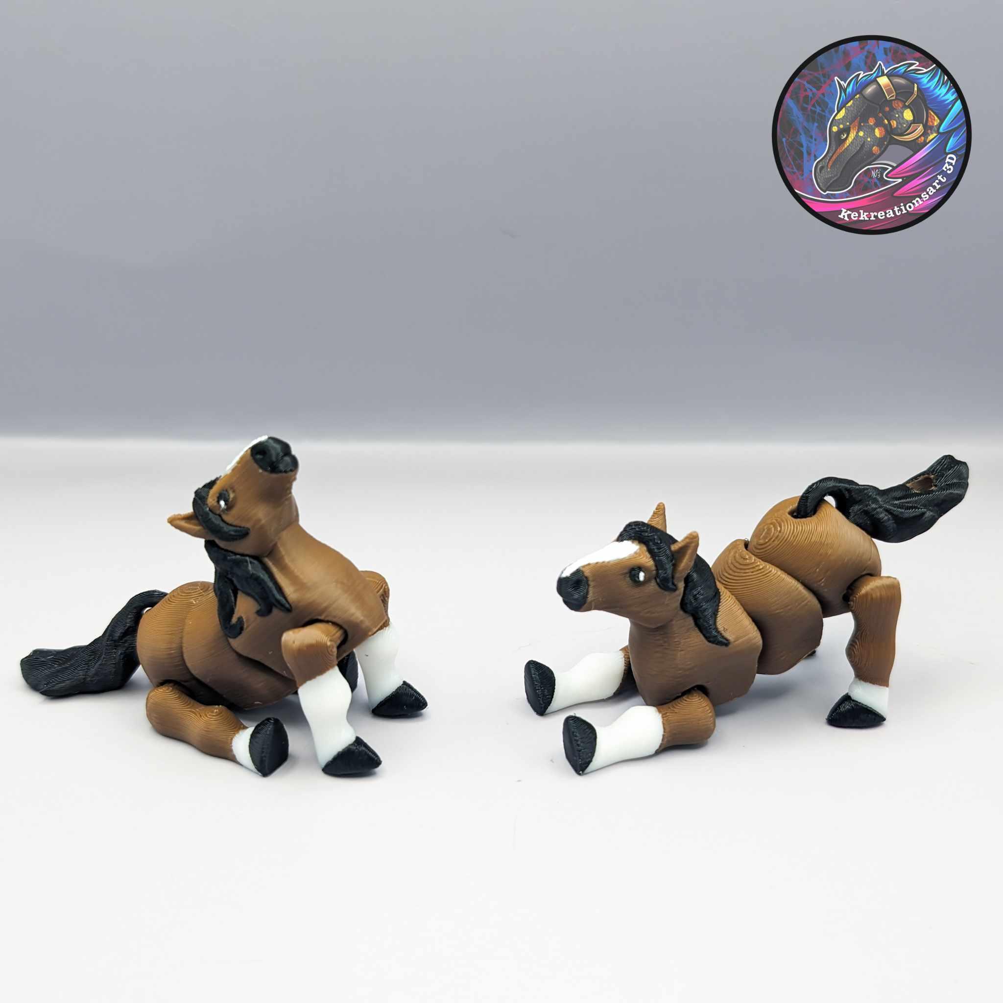 Baby flexi horse keychain 3d model