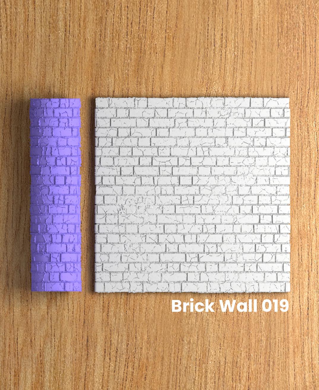 Collection Fuchsia | Brick Wall 019 | Polymer Clay Seamless Texture Roller 3d model