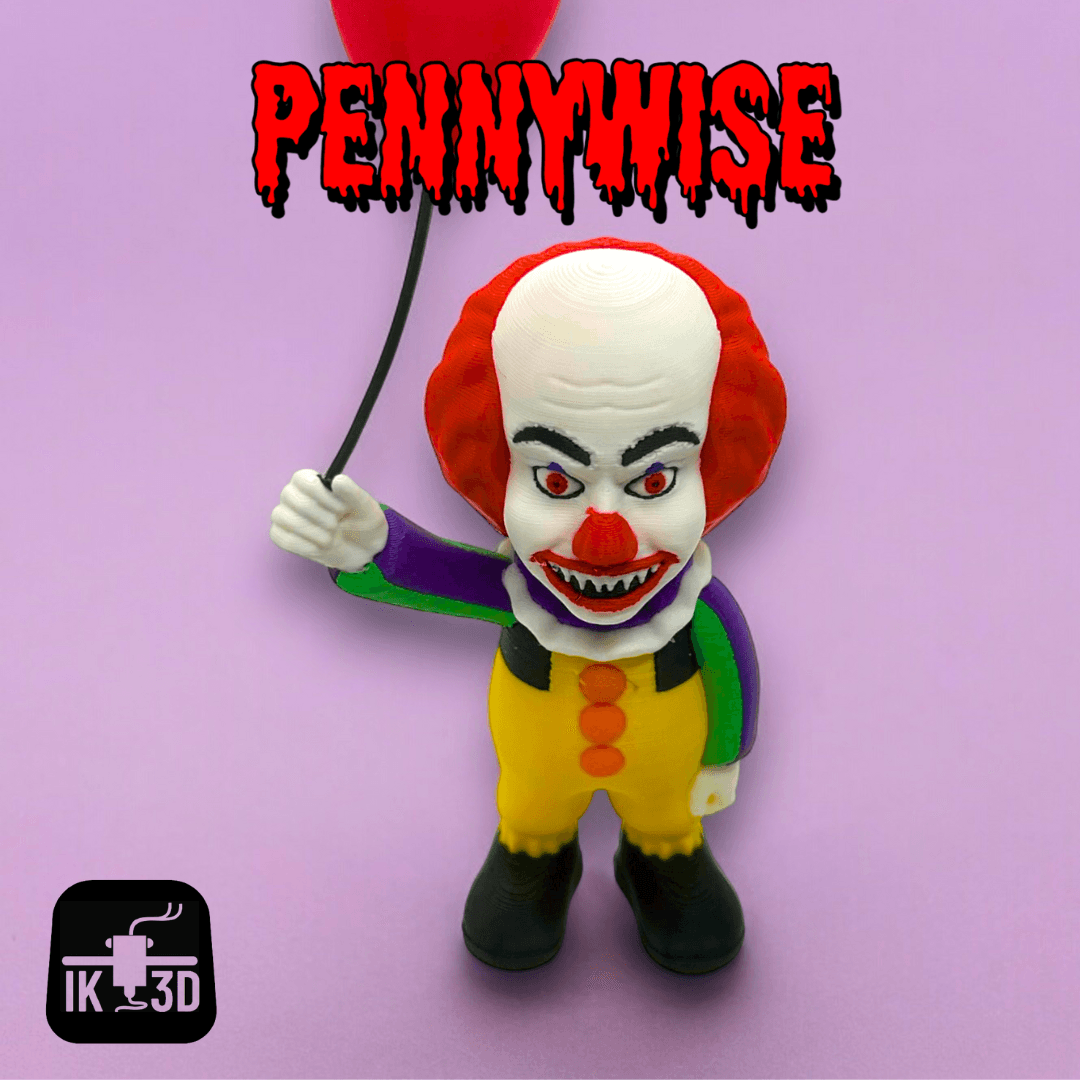 Pennywise With Balloon It / Horror Mini / 3MF Included / No Supports 3d model