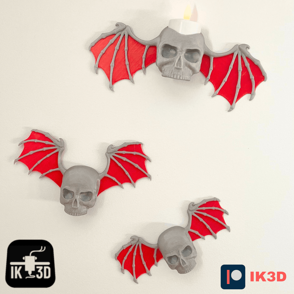 Sull Bat Wall Decor / Candle Holder Bundle 3d model