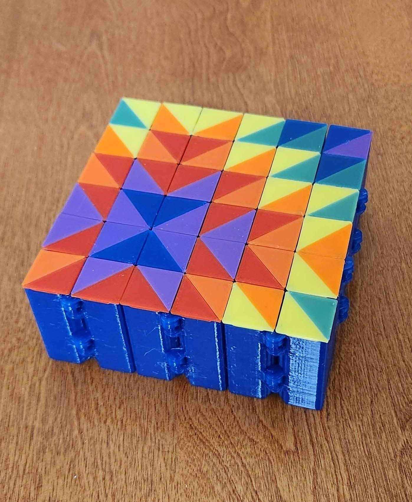 Auxetic Tile // 18mm Diagonal Split 3d model