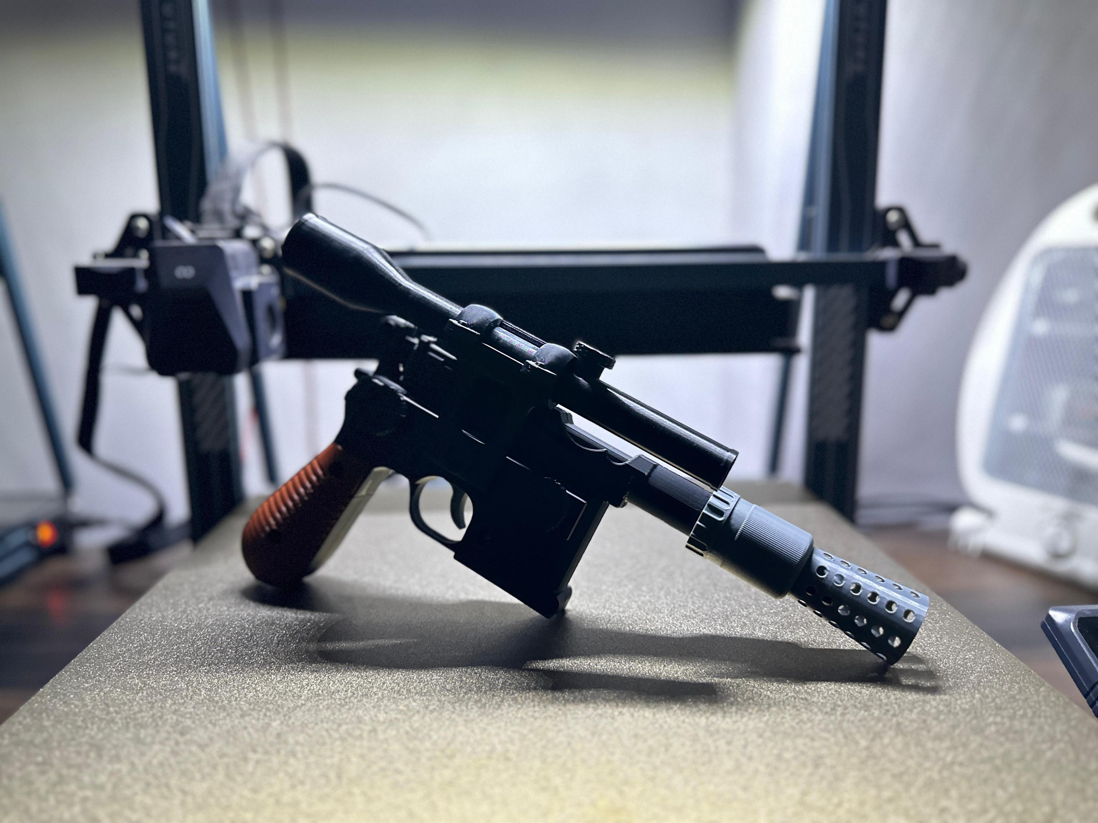 Han Solo's Blaster (3D Printable) 3d model