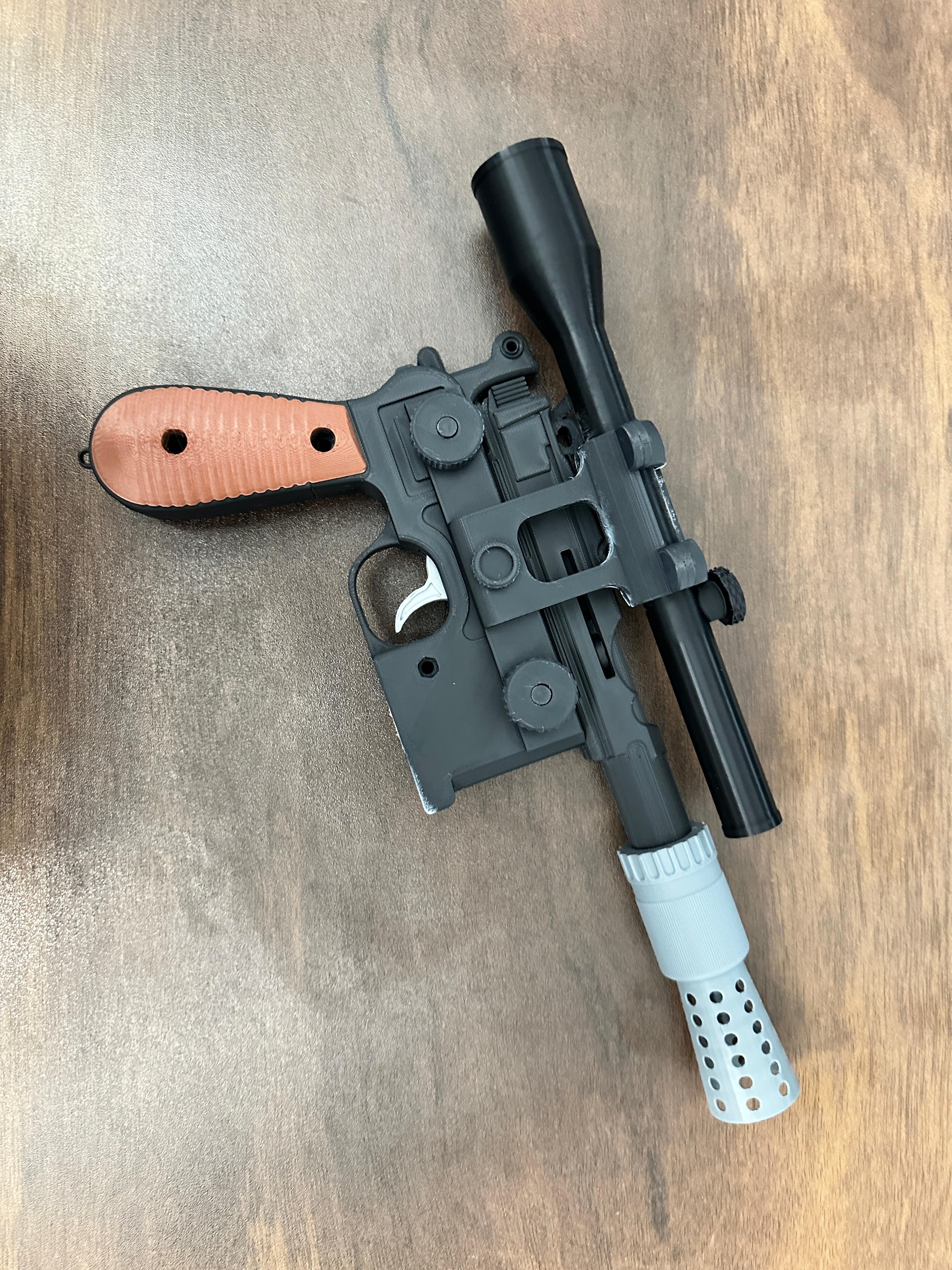 Han Solo's Blaster (3D Printable) 3d model