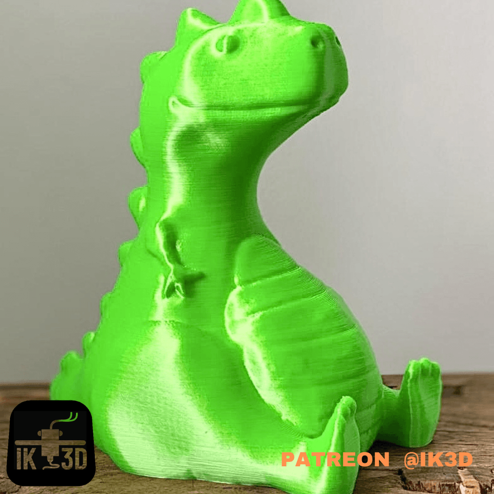 Chubby T-Rex Dinosaur Figurine / No Supports 3d model